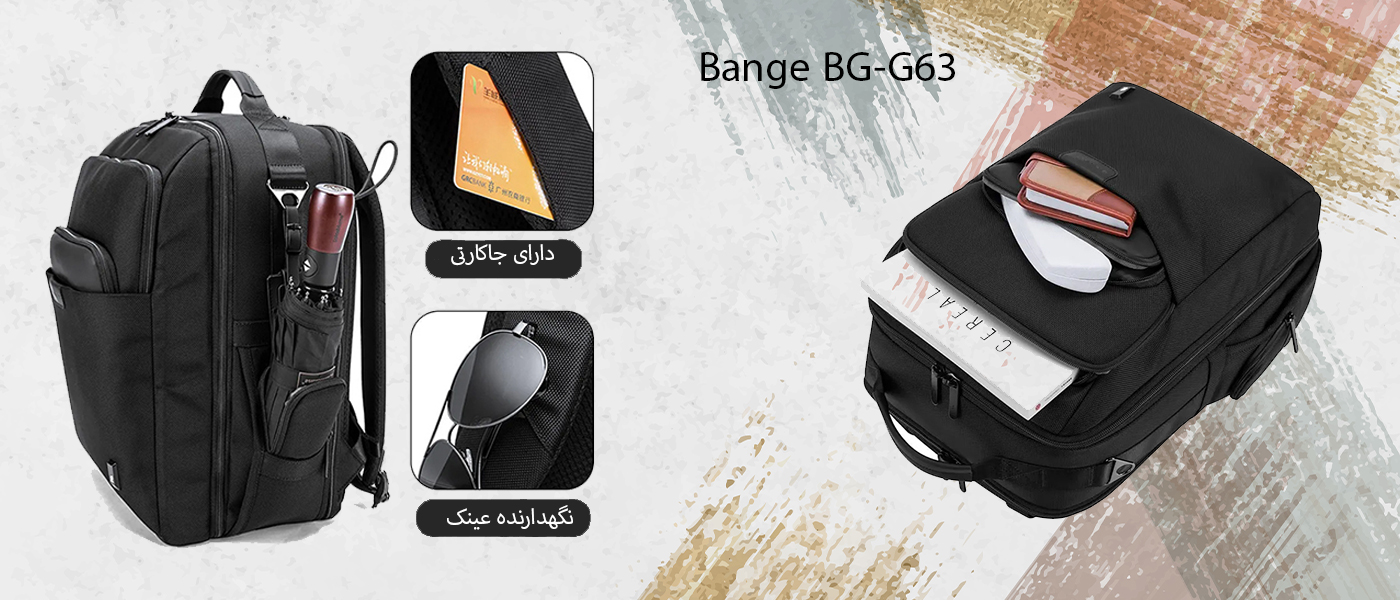 کوله پشتی بنج مدل Bange BG-G63 مناسب لپ تاپ 15.6 اینچی